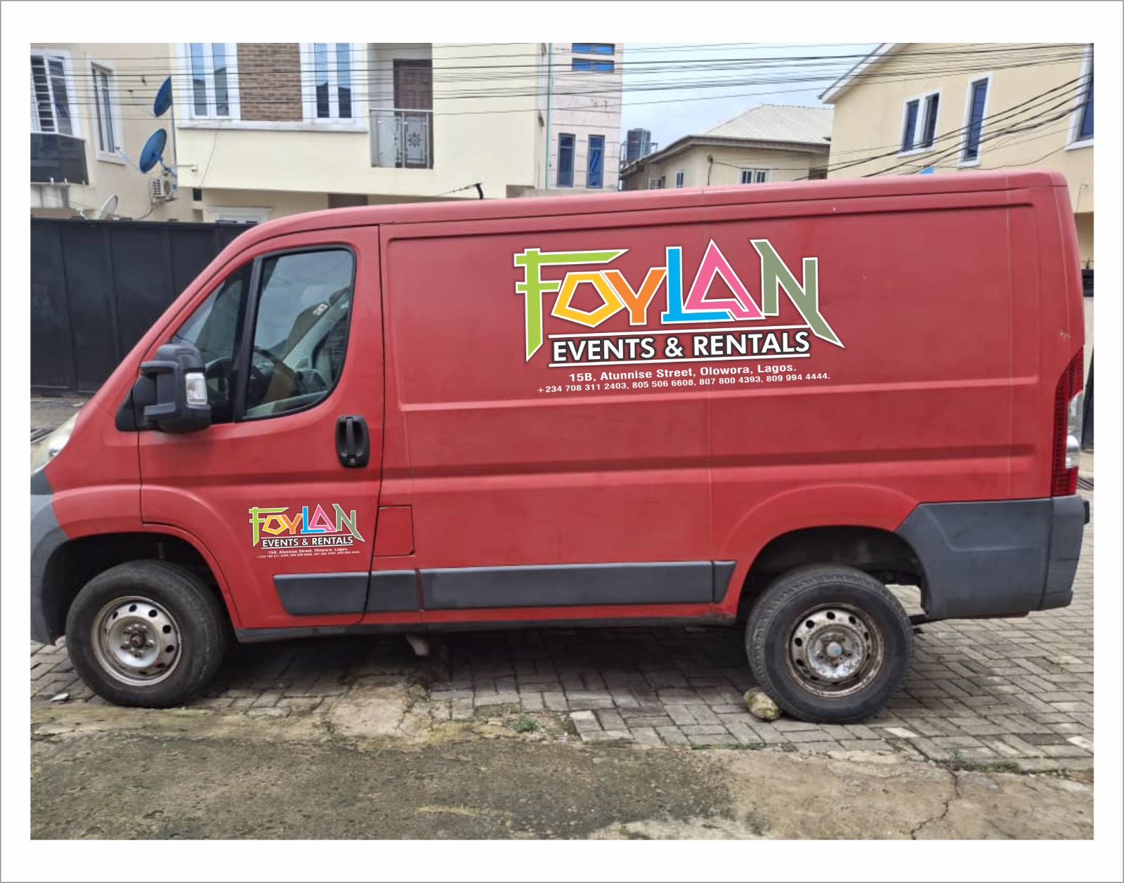 Foylan branded delivery vehicle